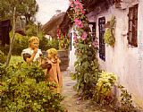 Cottage Canvas Paintings - The Cottage Garden